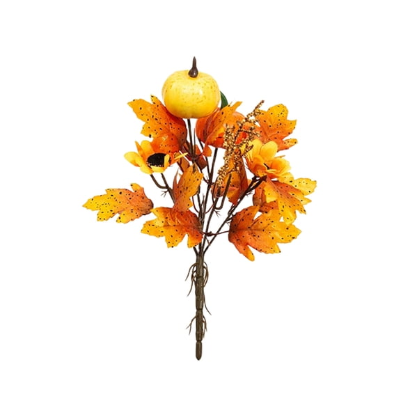 Artificial Pumpkin and Maple Leaf Floral Arrangement Fall Home Decor and Holiday Decorations Artificial Green Plants,Multicolor #5
