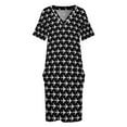 thumbnail image 4 of Vestido holgado con diseño de patrón de avión y bolsillo, ropa estética de verano, vestidos de fiesta, 4 of 7