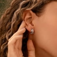 thumbnail image 6 of Gold Huggie Earrings Small Huggie Hoop Earrings for Women 14K Gold Plated Hypoallergenic Cubic Zirconia Huggies Mini Gold Silver Hoop Earrings for Women, 6 of 14