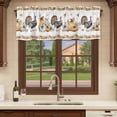 thumbnail image 6 of Thanksgiving Pumpkin Curtain Valances for Windows, Kitchen Valance Window Treatments Panel 2 Pack, Turkey Sunflowers Fall Maple Rustic Rod Pocket Short Curtains for Bathroom Bedroom 42 x 18 Inch, 6 of 8