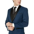 thumbnail image 2 of Adam Baker by Statement Men's Single Breasted Three Piece Shawl Collar Tuxedo - Indigo Contrast - 50R, 2 of 13