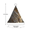 thumbnail image 3 of KLL Christmas Hats for Adults Plush Golden White Tiger Print Santa Hat Xmas Fluffy Santa Claus Hat for Women Men, 3 of 6