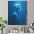 thumbnail image 4 of Gothic Skeleton Valentine Canvas Print, Dark Academia Spooky Halloween Ready To Hang Home Wall Decor Art, 4 of 8