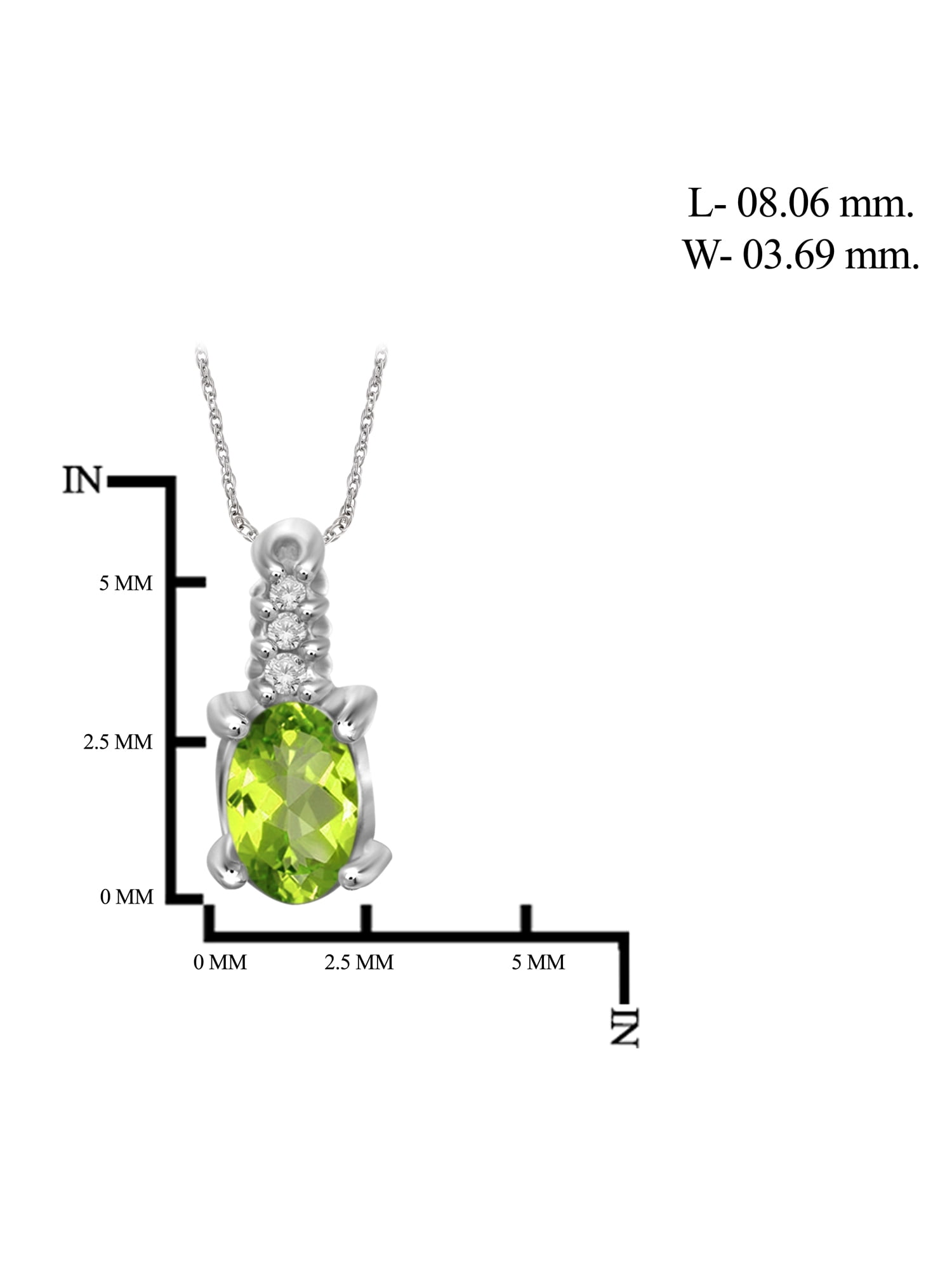 Jewelersclub 0.25 Ctw Peridot Gemstone &