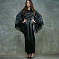 thumbnail image 5 of Lindreshi Lingerie Sets for Women Women Lace Satin Kimono Long Robe Bathrobe Lingerie Sleepwear Belt Pajamas, 5 of 8