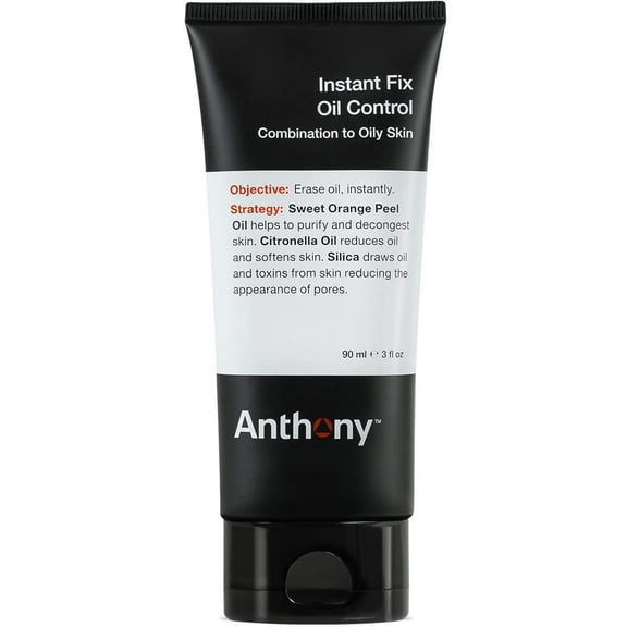Anthony Instant Fix Oil Control Face Moisturizer.for Men Infused with Citronella & Silica, 3 fl oz