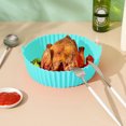thumbnail image 2 of Almohadillas reutilizables para freidora de aire, pizza frita, pollo, almohadillas para hornear para el hogar (verde 8.5 pulgadas) Likrtyny Libre de BPA, 2 of 7
