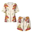 thumbnail image 4 of Lsque Frog Sitting On Mushroom Women's Short-Sleeved Pajama Set - 2 Piece Soft and Lightweight Sleepwear Set-X-Large, 4 of 9