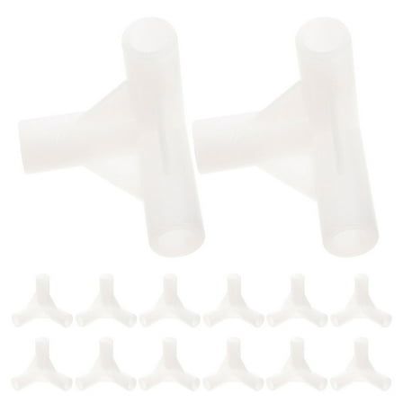 ELAYARD 42Pcs Canopy Pipe Connectors White Plastic Parts Designed for Gazebo Stability