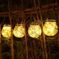 thumbnail image 5 of Luces solares, luces decorativas para exteriores, luces de jardín, luces colgantes, luces de deseos, luces de calle, latas de vidrio creativas, luces LED agrietadas, 5 of 5