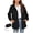 Black, variant on Packable Rain Jacket Women Waterproof Lightweight Rain Coats with Hood Zip Up Outdoor Hiking Travel Windbreaker