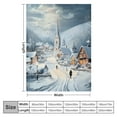 thumbnail image 4 of Pratyus Snowy Village Church Person Flannel Throw Blanket for Couch Sofa Bed, Christmas Home Decor All Seasons Lightweight Blanket 40x50in, 4 of 6