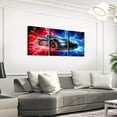 thumbnail image 3 of Hieng Race Car Canvas Wall Art for Living Room Bedroom Red Blue Picture Wall Decor for Bathroom Speed Sports Car Kids Boys Girls Artwork Posters Extreme Sports Painting（Only canvas）, 3 of 6