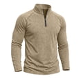 thumbnail image 3 of Trikvn Men's Quarter Zip Pullover Shirts Long Sleeve Mock Neck Slim Fit Athletic Tops Casual Lightweight Activewear Sweaters for Golf Workout Running and Daily Wear, 3 of 7