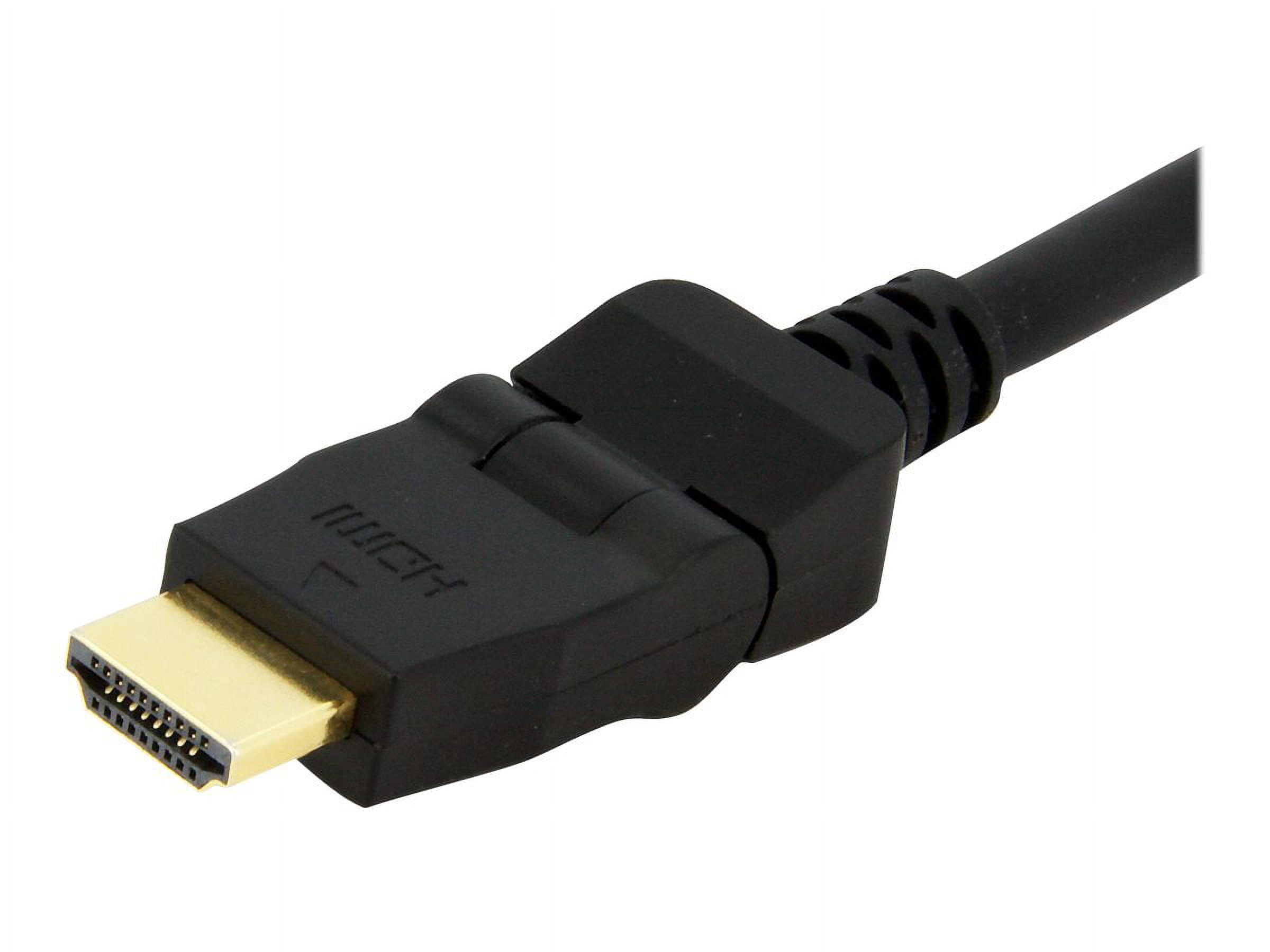 StarTech.com HDMIROTMM6 6 ft. Black 180° Rotating HDMI Digital Video Cable Male to Male