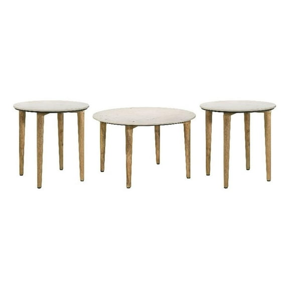 Aldis 3-piece Coffee and End Table Set White