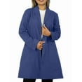 thumbnail image 5 of Panda Uniform by HeedFit 36" Notch Collar Women’s Lab Coat – 5XL Navy, 5 of 7