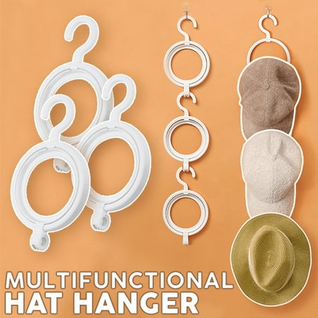

Wall Hooks For Hanging Multifunctional Hat Hanger Adjustable Storage Rack Closet Wardrobe Hat Storage
