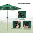 thumbnail image 4 of Sonerlic 7.5ft LED Patio Market Umbrella With Steel Frame, Outdoor Table Umbrella for Yard, Poolside and Deck, Jungle green, 4 of 9