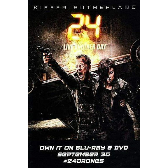 24 Live Another Day 2014 SDCC 4x6 promo card ONLY Kiefer Sutherland