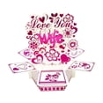 thumbnail image 1 of GUOOL Popup Card Handmade Romantic Flower Heart Decorative for Holiday Wedding Her Wife, 1 of 9