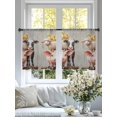 thumbnail image 4 of Farm Animal Sheer Curtains 45 inches Long 2 Panels Set Pig Sheep Cow Chicken Countryside Tiers Sheers Rod Pocket Small Window Short Curtains for Kitchen Cafe, Each 52" W x 45" L, 4 of 7