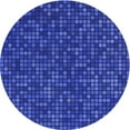 thumbnail image 1 of Ahgly Company Machine Washable Indoor Round Transitional Blue Ribbon Blue Area Rugs, 6' Round, 1 of 7