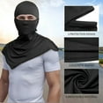 thumbnail image 2 of 2 Pieces Sun Protective Scarf Balaclava Dustproof Neck Wrap Cover Outdoor Breathable Quick Drying Full Face Mask for Men Women, 2 of 6