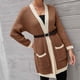 thumbnail image 3 of Puntoco Mujer Moda Color a juego Mangas largas Punto Cardigan Suelto tops Blusa Suéter Puntoco Puntoco-5000, 3 of 4