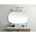 thumbnail image 3 of Elegant Decor Metal Frame Oval Mirror 30x48 Inch in Silver, 3 of 12