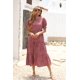 thumbnail image 2 of Vestido PRETTYGARDEN de Verano Floral Boho con Mangas Abullonadas XL, 2 of 8