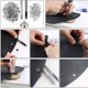 thumbnail image 5 of Punzón de ojales, 100 juegos de ojales, ojales, 3 piezas, juego de herramientas de instalación, ideal para proyectos de bricolaje, bolsas de ropa, bolsas de lona (plata) Feliz Sencillez, 5 of 5