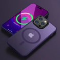 thumbnail image 3 of Magnetic Luxury Matte Shockproof Translucent Armor Case For iPhone 15 14 13 12 11 Pro Max Plus Magsafe Hard PC Bumper Cover, 3 of 5