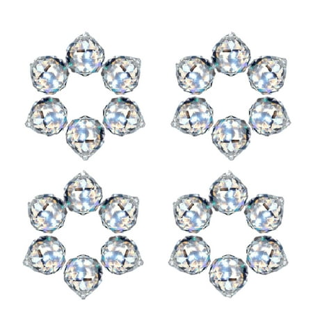 

24 Pcs Crystal Balls Prism Suncatcher Rainbow Pendants Maker Hanging Crystals Prisms for Window Home Office Garden Decoration 20mm
