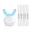 white, variant on SMILEKIT Teeth Whitening Kit, Teeth Whitening Gel with LED Accelerator Light   (Wireless Recharged Black)-  Mint Flavor