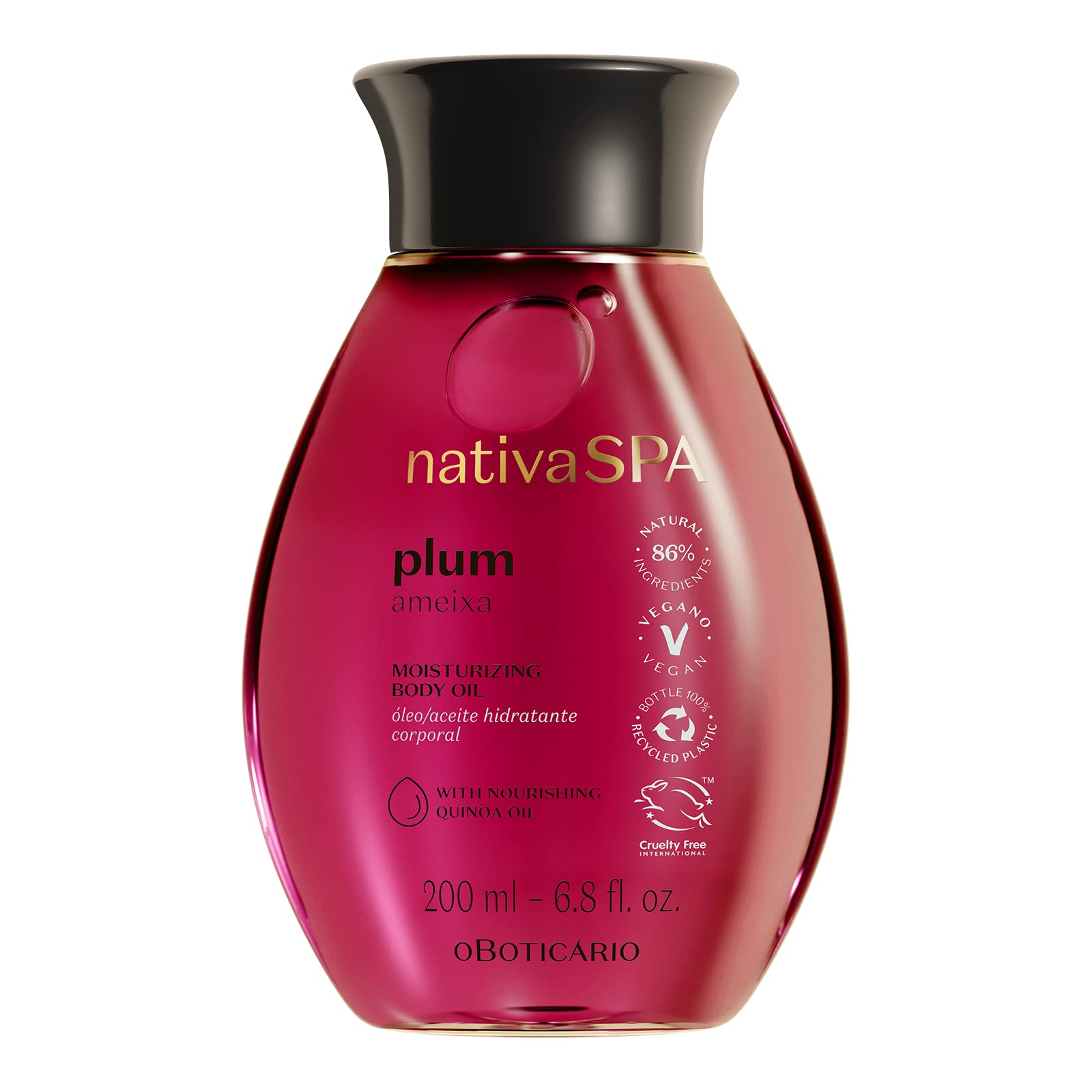 Nativa SPA by O Boticario Plum Body Oil, Enriched with Purified Quinoa