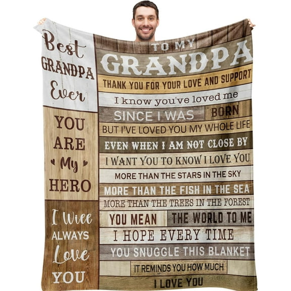 Grandpa Gifts, Fathers Day Grandpa Gifts, Great Grandpa Birthday Gifts, Best Grandpa Gifts, Grandpa Gifts from Granddaughter Grandson, to My Grandpa Gifts Ideas Blanket 50"X60"