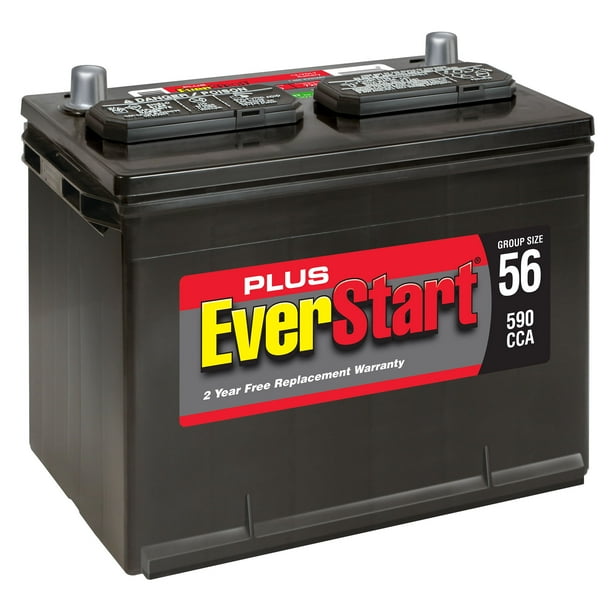 Everstart Plus Lead Acid Automotive Battery Group Size 56 12 Volt 590 Cca Walmart Com