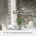 thumbnail image 5 of Hunter - Saddlewood 6-light Brushed Nickel, Large Chandelier, Dimmable, Casual Style, Wagon Wheel Shaped, for Bedrooms, Dining, Living Rooms - 19034, 5 of 7