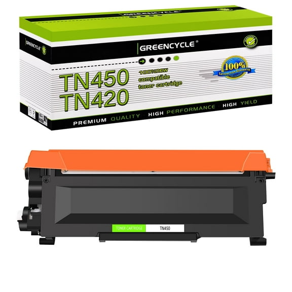 GREENCYCLE 1 Pack Compatible for Brother TN450 TN-450 TN420 Black Toner Cartridge Replacement with HL-2270DW HL-2230 HL-2240 MFC-7240 MFC-7860DW DCP-7065DN Printer