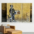 thumbnail image 3 of Graffiti Art, Street Canvas, Painting Poster, Banksy Music Wall Decor, Hip Hop Graffiti Artwork, Hip Hop Banksy Poster, Canvas Wall Decor - 3P-Gold Framed, 3 of 9