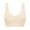 Beige, variant on Gymayou Women’s Low Impact Sports Bra Seamless Comfort Workout Bra Wire Free V-Neck Vest Style Sleep Bra Beige 4XL