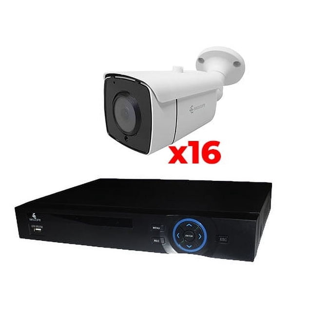Kit de Vigilancia Seguridad Secucore 16 Cámaras IP Video HD 2K Nvr