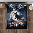 thumbnail image 4 of Happy Halloween Newfoundland Witch Pumpkins Bats Quilt Bedding Set Newfie Dog Lover Gifts 1 Blanket Bed Cover 2 Pillowcases - 13012, 4 of 5