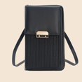 thumbnail image 5 of JVBTVB Women's Small Crossbody Phone Bag Trendy Textured Faux Leather Shoulder Purse with Magnetic Snap Closure Adjustable Strap 7.09in, 5 of 9
