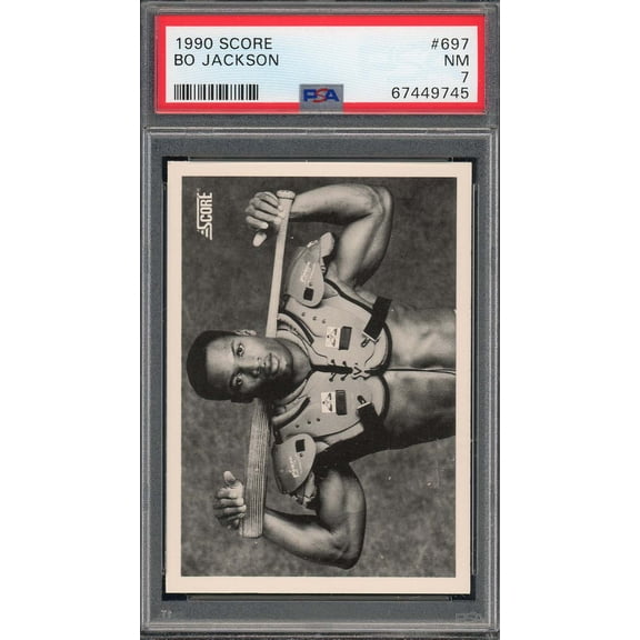 Bo Jackson 1990 Score Bat on Shoulders Baseball Card #697 Graded PSA 7