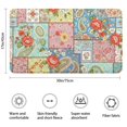 thumbnail image 3 of Pioneer Flower Floral Print Pattern Bathroom Rugs Mat, Non Slip Microfiber Bathroom Rug with Rubber Backing, Soft Mats for Bathroom Floor Tub Shower, 17"x30", 3 of 5