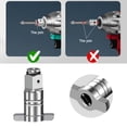 thumbnail image 4 of Electric Wrench Conversion Tool Multifunctional Hexagonal Interface Square Shaft Chrome Vanadium Alloy Steel Modified Joint Strong Magnetics Practical Electric Wrench Modified Accessory Use with Bits, 4 of 8