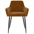thumbnail image 2 of vidaXL Dining Chairs 4 pcs Brown Velvet, 2 of 5