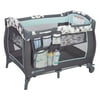 Baby Trend Trend-E Nursery Center Playard with Bassinet and Travel Bag - Doodle Dots Blue - Blue